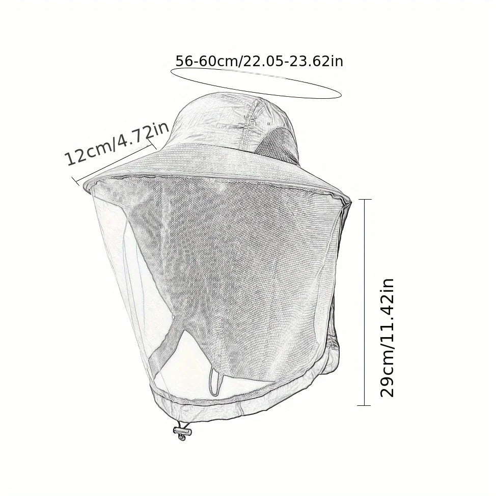 UV Protection Hat with Face Mask