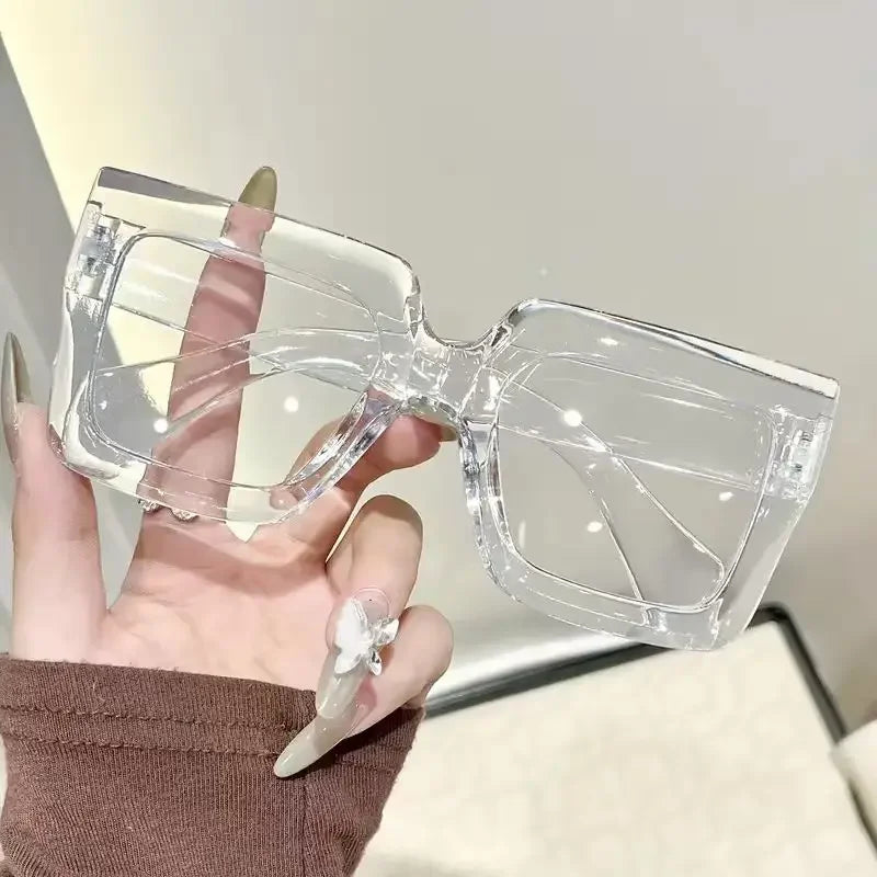 1Pc Women's Retro Fashion Geometric Glasses