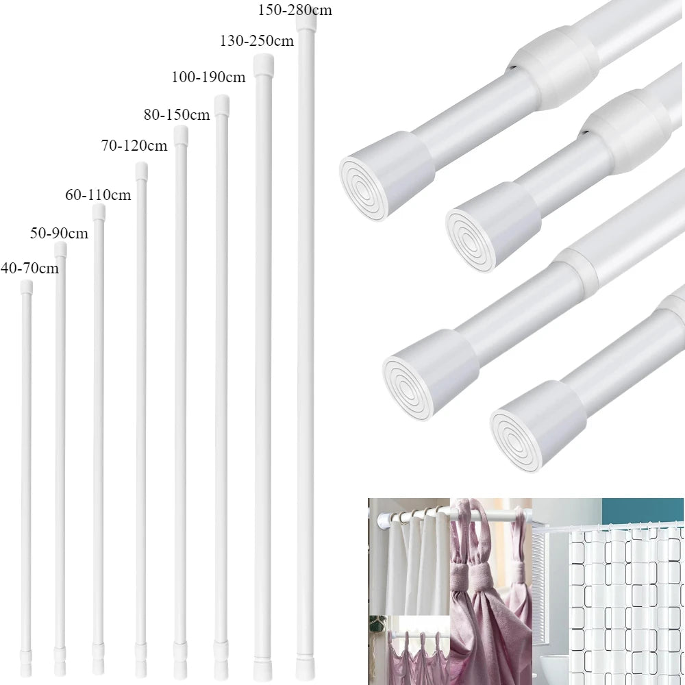 Spring Tension Curtain Rods No Drill