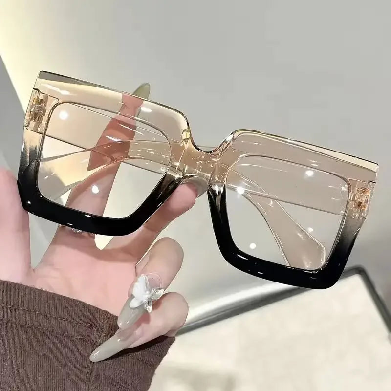 1Pc Women's Retro Fashion Geometric Glasses