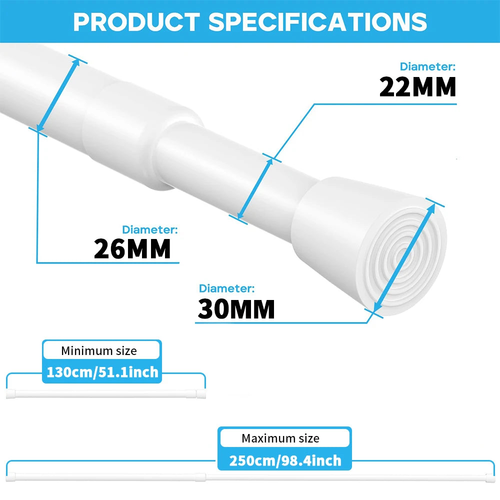 Expandable Spring Loaded Curtain Rod