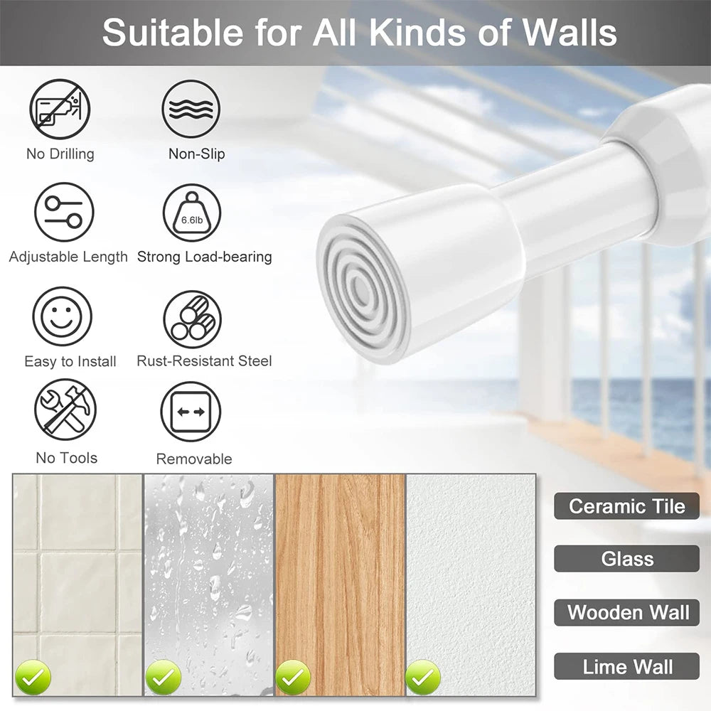 Expandable Spring Loaded Curtain Rod