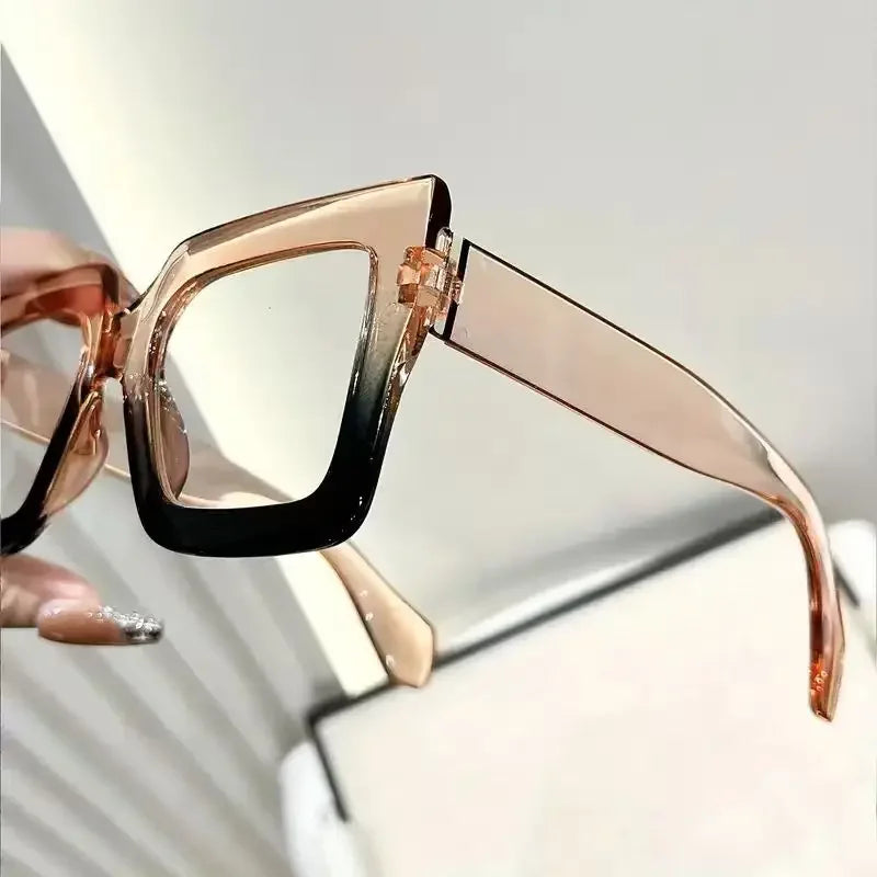 1Pc Women's Retro Fashion Geometric Glasses