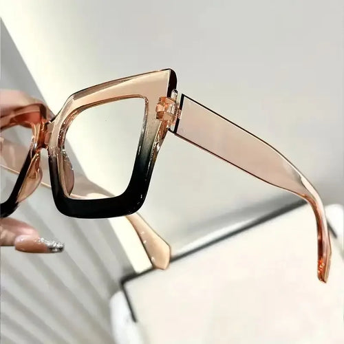 1Pc Women's Retro Fashion Geometric Glasses