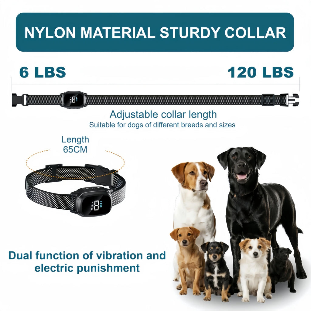 ZenPup Smart Collar: Waterproof No-Shock Bark Control