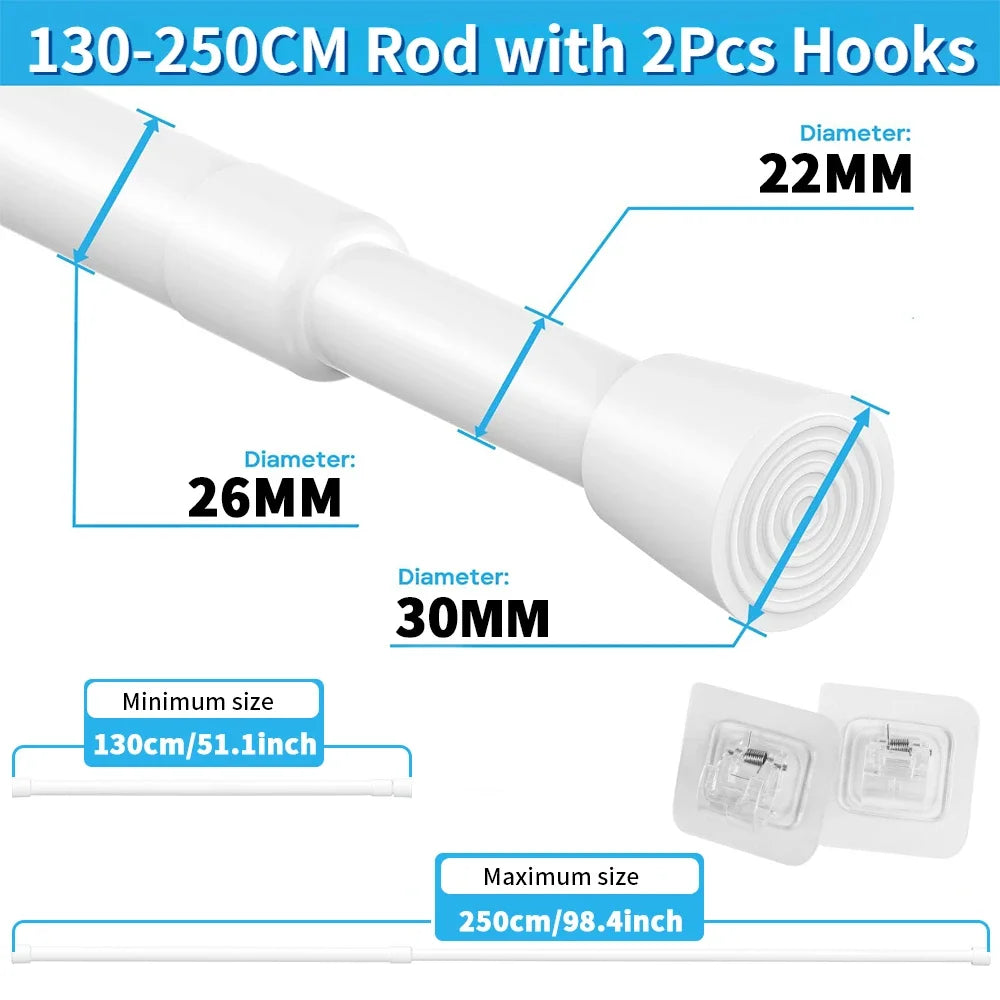 Expandable Spring Loaded Curtain Rod