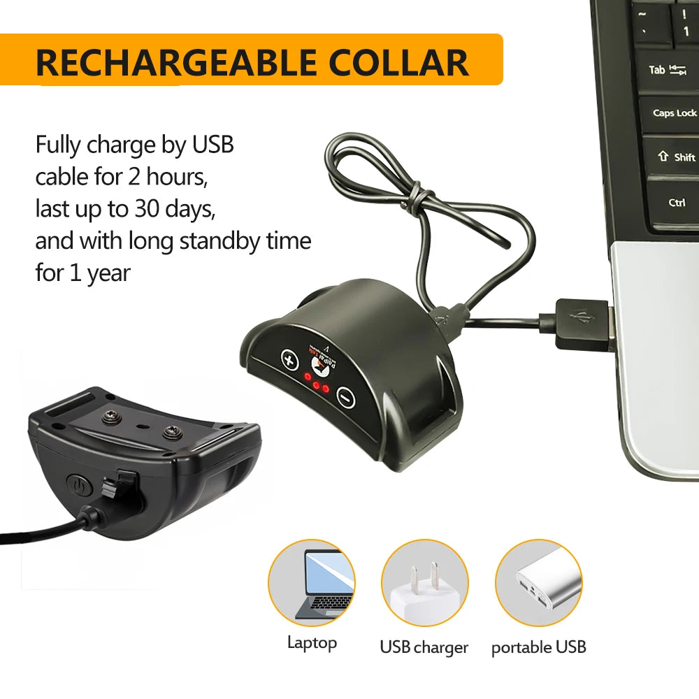 QuietPaw Pro – Rechargeable No-Shock Bark Collar