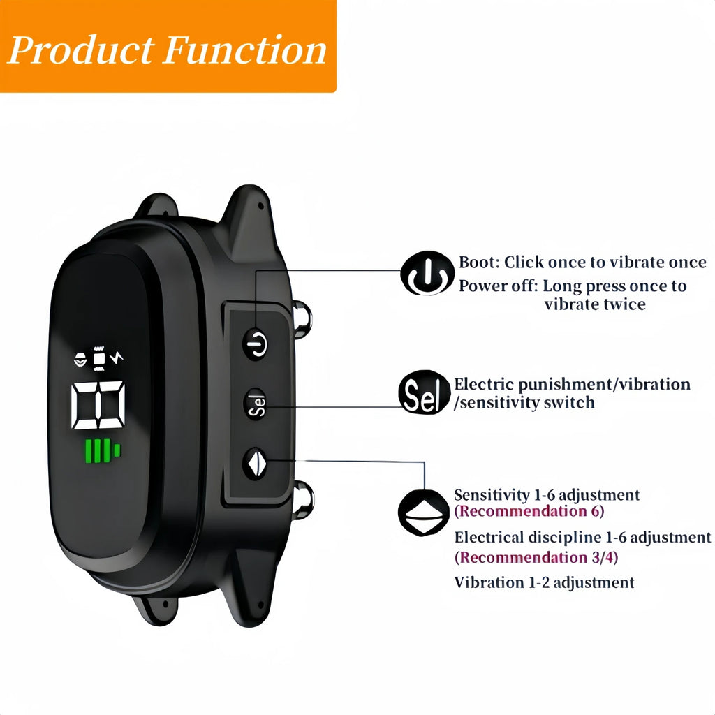 ZenPup Smart Collar: Waterproof No-Shock Bark Control