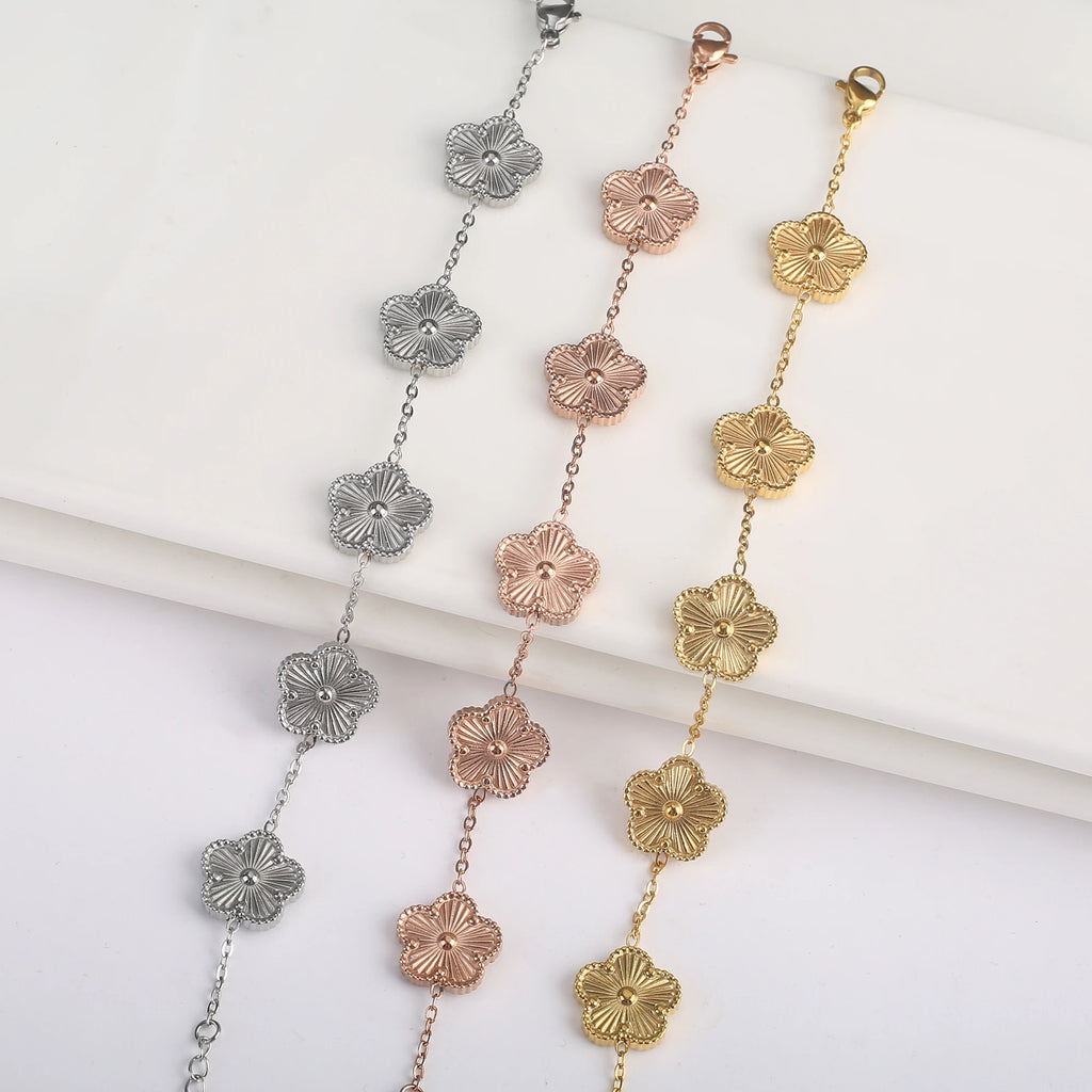 Five-Leaf Laser Petal Bracelet
